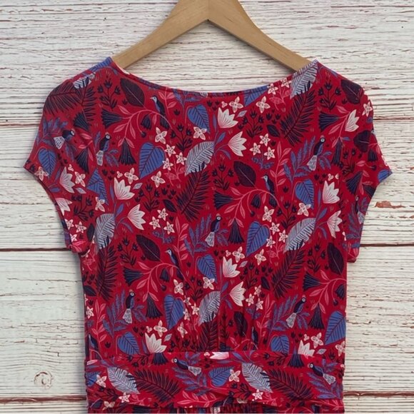 Boden Amelie Jersey Dress in Red Paradise Floral Sz 6 - Picture 9 of 13